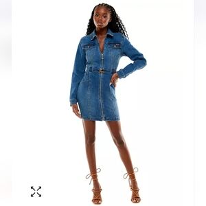 Baby Phat Long Sleeve Denim Dress